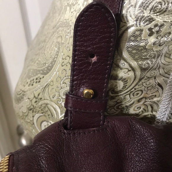 Furla leather satchel with multi compartments and aged bronze hardware. NWOT - Picture 7 of 16